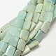 Natural Amazonite Rectangle Beads Strands(G-P091-55)-1