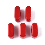 Opaque Acrylic European Beads, Large Hole Beads, Letter I, Crimson, 21x8.5x13.5mm, Hole: 6mm, about 250pcs/500g(OACR-M027-01I-02)
