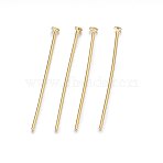 304 Stainless Steel Flat Head Pins, Golden, 20.5x0.6mm, Head: 1.5mm(X-STAS-F174-09G-B)