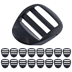 20Pcs POM Plastic Ladder Lock Slider Buckles, Adjustable Webbing Strap Side Release Buckles, for Backpack Strap Accessories, Black, 44x34.5x10.5mm, Hole 1: 25.5x5mm, Hole 2: 25.5x4mm(FIND-DC0007-82)
