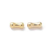 Rack Plating Brass Tube Beads, Lead Free & Cadmium Free Free, Real 24K Gold Plated, 2.5x6mm, Hole: 1.2mm(KK-R149-03G)