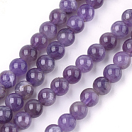 Natural Amethyst Beads Strands, Round, 6mm, Hole: 0.8mm, about 62~65pcs/strand, 15.3 inch(X-G-S333-6mm-020)