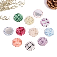 Covering Button, Fabric Cabochons, Flat Round, Mixed Color, 26mm(PW-WG0583D-06)