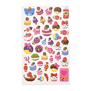 3D Cartoon PVC Bubble Stickers, for Diary, Notebooks, Cake Pattern, 11~25x6~24mm(DIY-A016-01F)