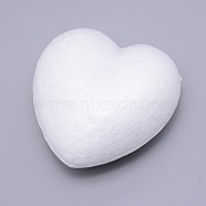 Modelling Polystyrene Foam, DIY Decoration Crafts, Heart, White, 7.8x7.9x4cm(DIY-WH0184-47)