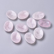 Natural Rose Quartz Massager, Worry Stone for Anxiety Therapy, Oval, 40x30x9mm(DJEW-F008-E04)