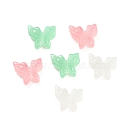 Opaque Resin Beads, Butterfly, Mixed Color, 12x14x5mm, Hole: 1.2mm(RESI-H153-07)
