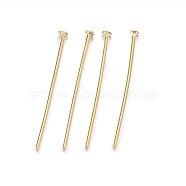 304 Stainless Steel Flat Head Pins, Golden, 20.5x0.6mm, Head: 1.5mm(X-STAS-F174-09G-B)