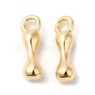 Brass Charms, Real 18K Gold Plated, Letter I, 14x4.5x3mm, hole: 2.5mm(KK-P234-13G-I)