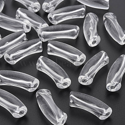 Transparent Acrylic Beads, Curved Tube, Clear, 36x13.5x11.5mm, Hole: 4mm, about 148pcs/500g(MACR-S372-001C-001)