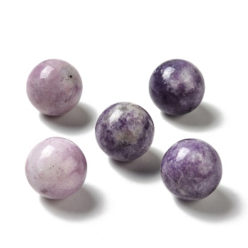 Natural Lepidolite/Purple Mica Stone Beads, No Hole/Undrilled, Round, 25~25.5mm