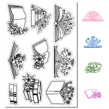 Custom PVC Plastic Clear Stamps, for DIY Scrapbooking, Photo Album Decorative, Cards Making, Stamp Sheets, Film Frame, Flower, 160x110x3mm