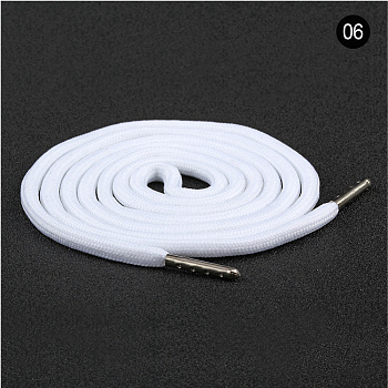 Polyester Drawstring Cord, For Garment Accessories, White, 1300x5mm