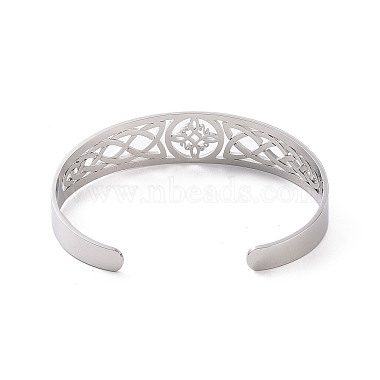 304 Stainless Steel Cuff Bangles(BJEW-M234-03P)-3