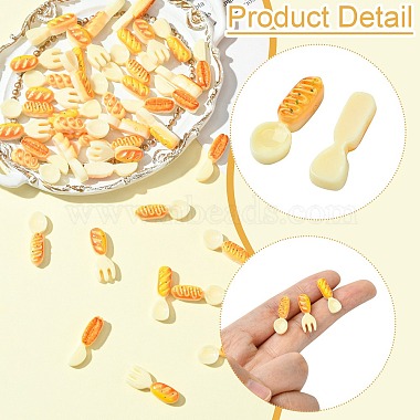 50個 5 スタイルのキッチン用品テーマの樹脂カボション(RESI-CJ0004-23)-3