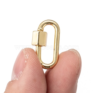 Brass Screw Carabiner Lock Charms(KK-T047-08G)-5