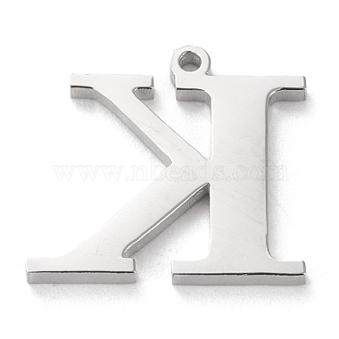 304 pendentif lettre en acier inoxydable sertis strass(X-STAS-J028-01K)-2