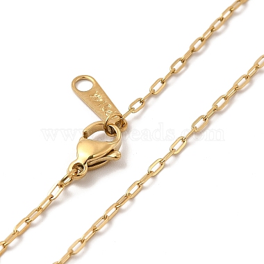 Ионное покрытие (ip) 304 ожерелье-цепочка из нержавеющей стали для женщин(NJEW-G097-07G)-2