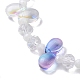 Butterfly & Flower Transparent Glass Stretch Bracelet(BJEW-JB10109)-5