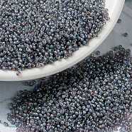 MIYUKI Round Rocailles Beads, Japanese Seed Beads, (RR360) Lined Light Amethyst AB, 15/0, 1.5mm, Hole: 0.7mm, about 27777pcs/50g(SEED-X0056-RR0360)