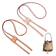 WADORN 2Pcs 2 Colors PU Leather Drawstring for Bucket Bag, Mixed Color, 90.8~91x0.75x0.24cm, 1pc/color(FIND-WR0010-26)