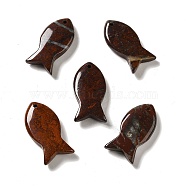Natural Brecciated Jasper Pendants, Fish Charms, 39x20x7~7.5mm, Hole: 2.3mm(G-G932-B26)