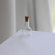 Mini High Borosilicate Glass Bottle Bead Containers, Wishing Bottle, with Cork Stopper, Lamp, Clear, 1.8x3cm(BOTT-PW0001-266J)