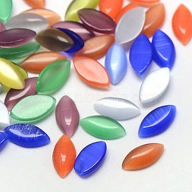 4mm Mixed Color Horse Eye Glass Cabochons