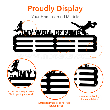 Sports Theme Iron Medal Hanger Holder Display Wall Rack(ODIS-WH0021-542)-5
