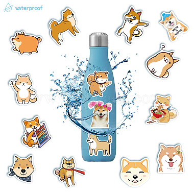 50Pcs 50 Styles Paper Shiba Inu Dog Cartoon Stickers Sets(STIC-P004-23E)-8