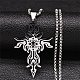 304 Stainless Steel Pendant Necklaces for Women Men(NJEW-G123-13P)-1