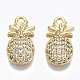 Brass Micro Pave Cubic Zirconia Charms(X-KK-R132-049-NF)-1