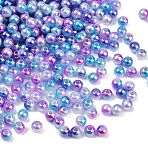 ABS Imitation Pearl Beads, Round, Two Tone, Medium Slate Blue, 6mm, Hole: 1.8mm, about 5000pcs/500g(KY-P021-05A-06)