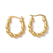 Rack Plating Brass Hoop Earrings for Women, Lead Free & Cadmium Free, Long-Lasting Plated, Real 18K Gold Plated, 24x4mm(EJEW-L224-76G)