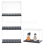 4Pcs Transparent Plastic Minifigure Display Cases, Dustproof Building Block Display Box, fot Action Figure Toys Storage, Rectangle, Clear, 6.9x9.5x4.7cm(ODIS-FG0001-78)