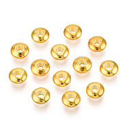 Brass Spacer Beads, Cadmium Free & Lead Free, Rondelle, Golden, 5x2mm, Hole: 1.5~2mm(KK-E246-G)