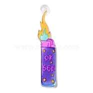 Acrylic Pendant, Candle, 50x10x2mm, Hole: 2mm(FIND-Q105-04B)