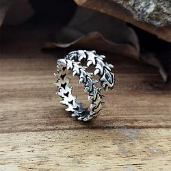 Retro Alloy Adjustable Cuff Rings, Skeleton, Antique Silver, Inner Diameter: 16~19mm(FS-WG04776-01)
