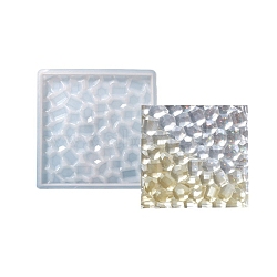 Silicone Diamond Texture Cup Mat Molds, Resin Casting Molds, for UV Resin & Epoxy Resin Craft Making, Square Pattern, 113x113x9mm, Inner Diameter: 102x102x7mm(DIY-C061-04B)