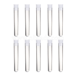 Clear Tube Plastic Bead Containers with Lid, 12mm wide, 74.5mm long(Clear Tube), 82mm long(including the cover), Capacity: 15ml(0.5 fl. oz)(X-C065Y)