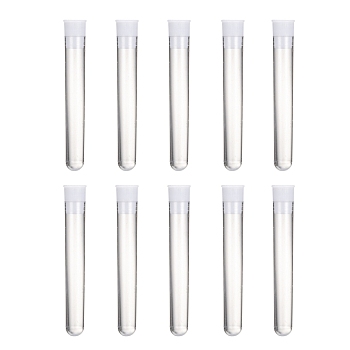Clear Tube Plastic Bead Containers with Lid, 12mm wide, 74.5mm long(Clear Tube), 82mm long(including the cover), Capacity: 15ml(0.5 fl. oz)