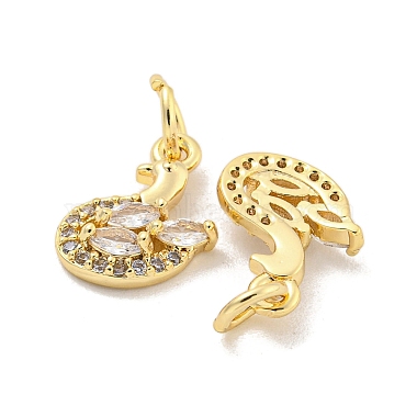 Brass Micro Pave Clear Cubic Zirconia Charms(KK-Z044-33G)-2