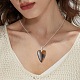 Heart Natural & Synthetic Gemstone Pendant Necklace(NJEW-TA00066)-7