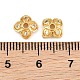 Brass Micro Pave Clear Cubic Zirconia Bead Caps(CU-CBA6A75-26G)-3
