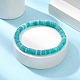 Dyed Natural White Jade Disc Beaded Stretch Bracelets(BJEW-JB09515-02)-3