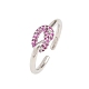Brass Micro Pave Cubic Zirconia Finger Rings(RJEW-C153-01P-03)-4