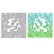 Carbon Steel Cutting Dies Stencils, for DIY Scrapbooking/Photo Album, Decorative Embossing DIY Paper Card, Matte Platinum Color, Dragonfly Pattern, 10.1x10.1x0.08cm(DIY-WH0263-0038)