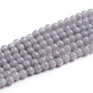 Natural Mashan Jade Round Beads Strands, Dyed, Gray, 4mm, Hole: 1mm, about 98pcs/strand, 15.7 inch(G-D263-4mm-XS29)