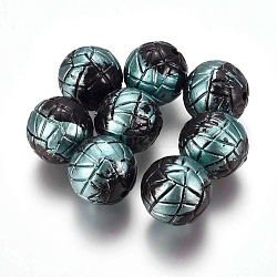 CCB Plastic Beads, Round, Ball, Gunmetal, 17.5mm, Hole: 1.8mm(CCB-O003-03B)