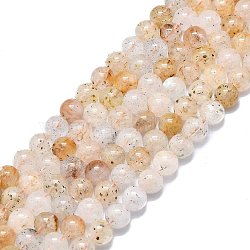 Natural Quartz Beads Strands, Round, 10mm, Hole: 1mm, about 39pcs/strand, 15.35 inch(39cm)(G-F715-107B)